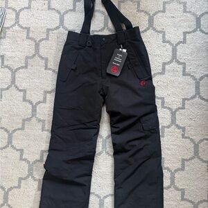 Black Ski Pants with Suspenders